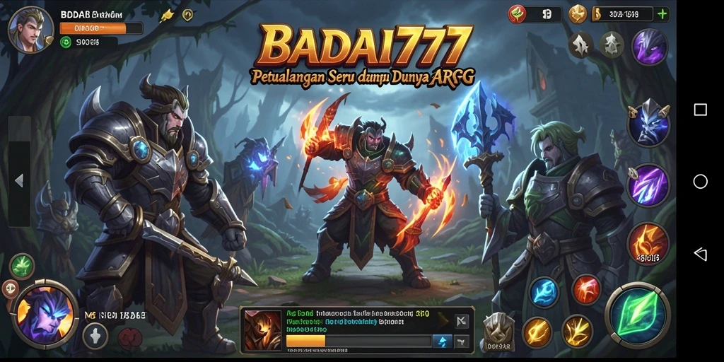 Tampilan gameplay BADAI777 dengan aksi pertarungan yang mendebarkan.