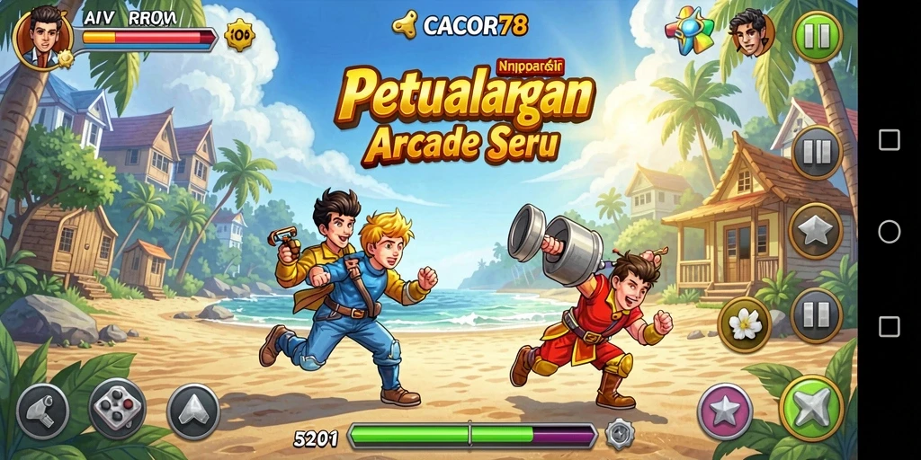 Gambaran layar dari gameplay seru CACOR78