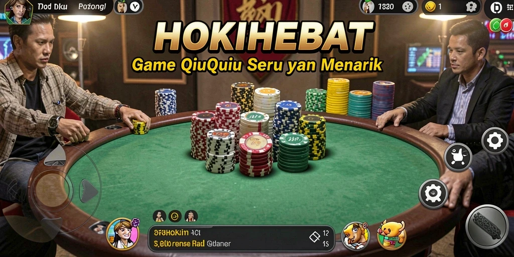 Tampilan seru gameplay HOKIHEBAT saat bermain QiuQiu.