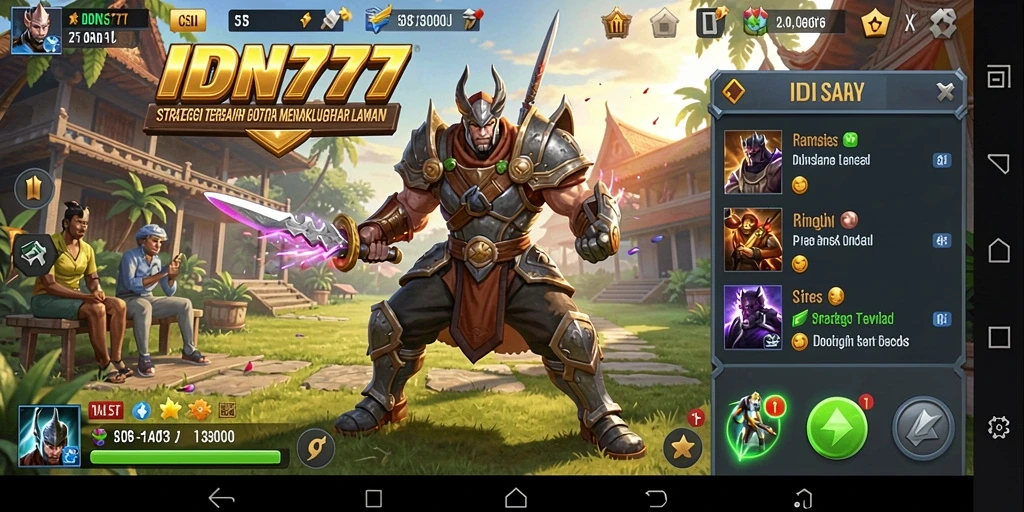 Screenshot gameplay IDN777 yang menunjukkan pertempuran strategi yang seru.