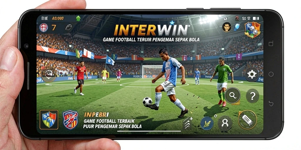 Tampilan gameplay menarik dari INTERWIN dalam pertandingan sepak bola.