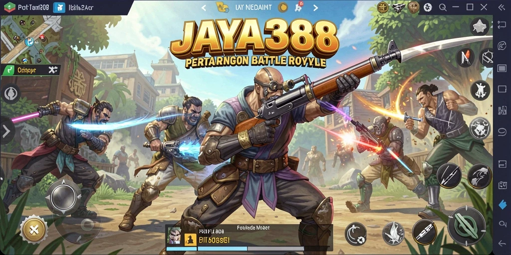 Gameplay seru dalam pertarungan Battle Royale JAYA388.