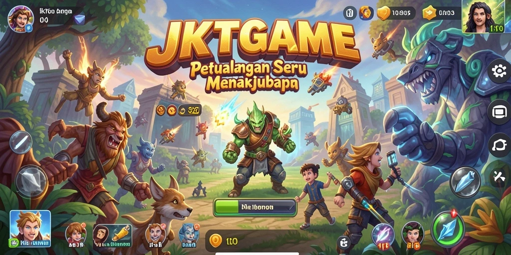 Screenshot menampilkan gameplay seru JKTGAME di dunia petualangan.