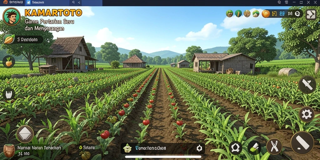 Gameplay KAMARTOTO yang menampilkan keseruan bertani.