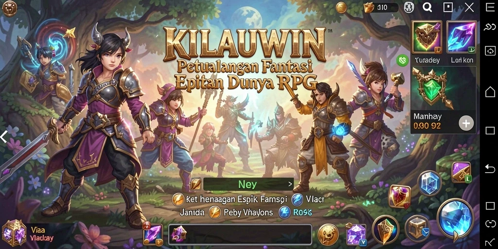Screenshot KILAUWIN menampilkan aksi pertarungan seru dalam dunia RPG.