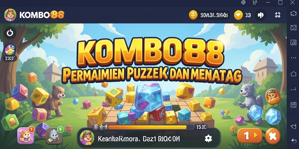 Screenshot gameplay KOMBO88 yang menampilkan tantangan Puzzle yang menakjubkan.