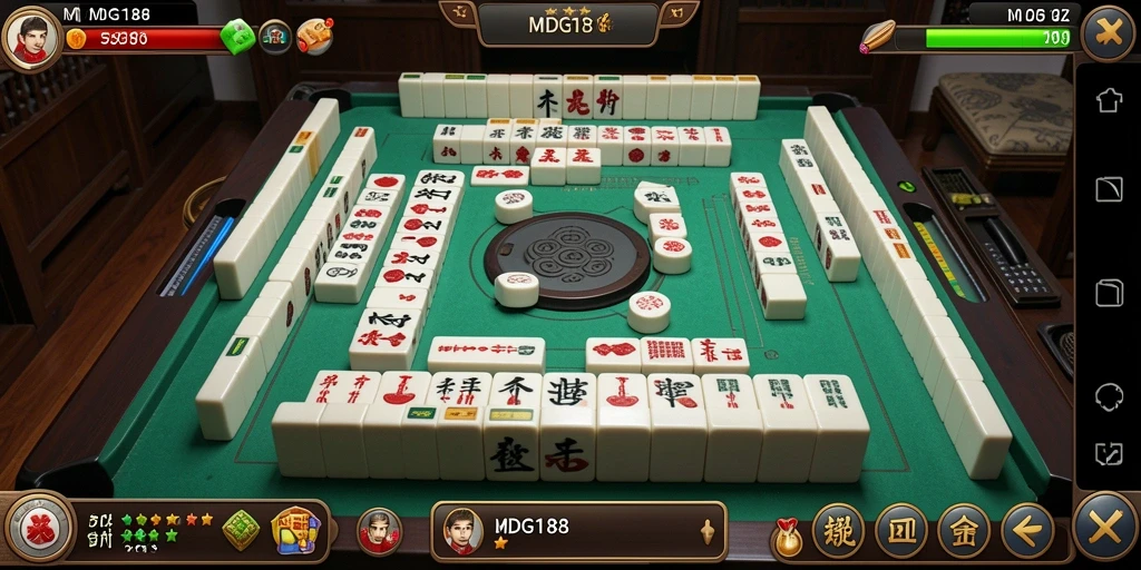 Tampilan gameplay MDG188 yang seru dengan unsur Mahjong yang menarik.