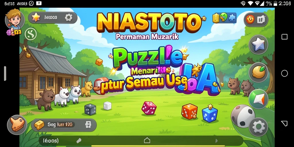 Screenshot gameplay NIASTOTO yang menunjukkan tantangan puzzle yang menarik.