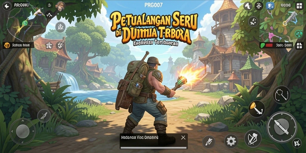 Tangkapan layar menunjukkan eksplorasi mendebarkan dalam PRG007 yang menampilkan dunia terbuka.