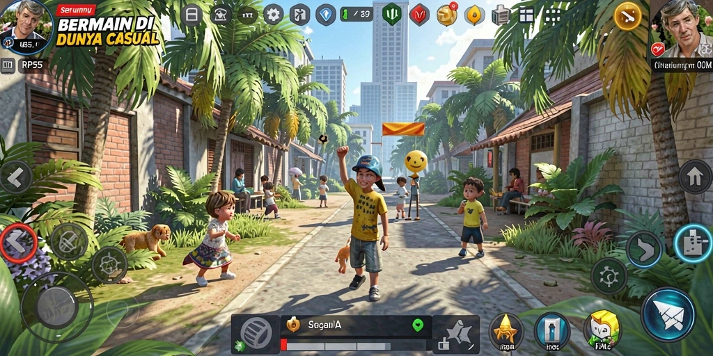 Tampilan gameplay RP55 yang seru dan penuh warna.