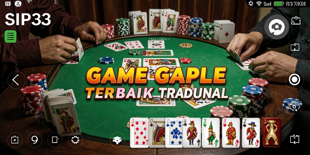 Gameplay seru Gaple dengan tampilan grafis yang memukau.