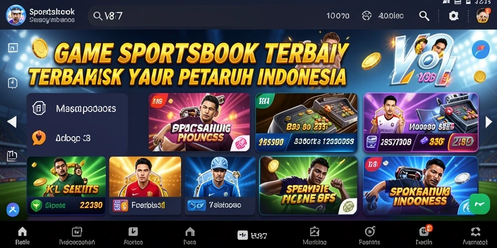 Screenshot utama V87 menampilkan fitur taruhan live yang menarik.