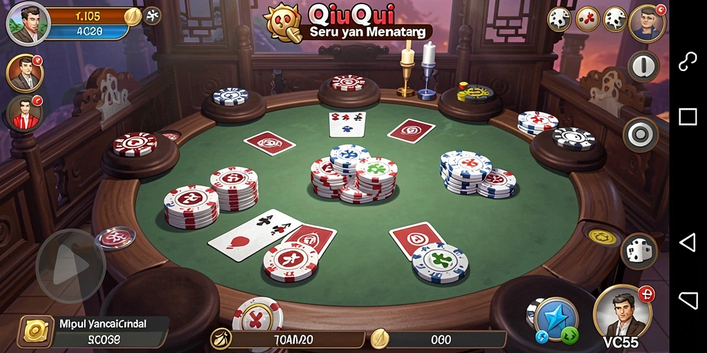 Tampilan gameplay QiuQiu yang mengasyikkan di VC55.
